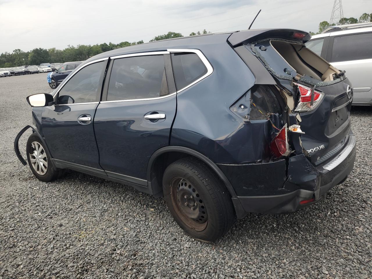 2015 Nissan Rogue S Blue vin: KNMAT2MT8FP578973