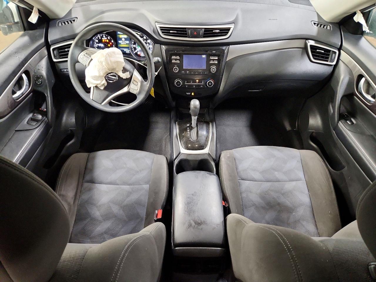 2015 Nissan Rogue S White vin: KNMAT2MT8FP581341
