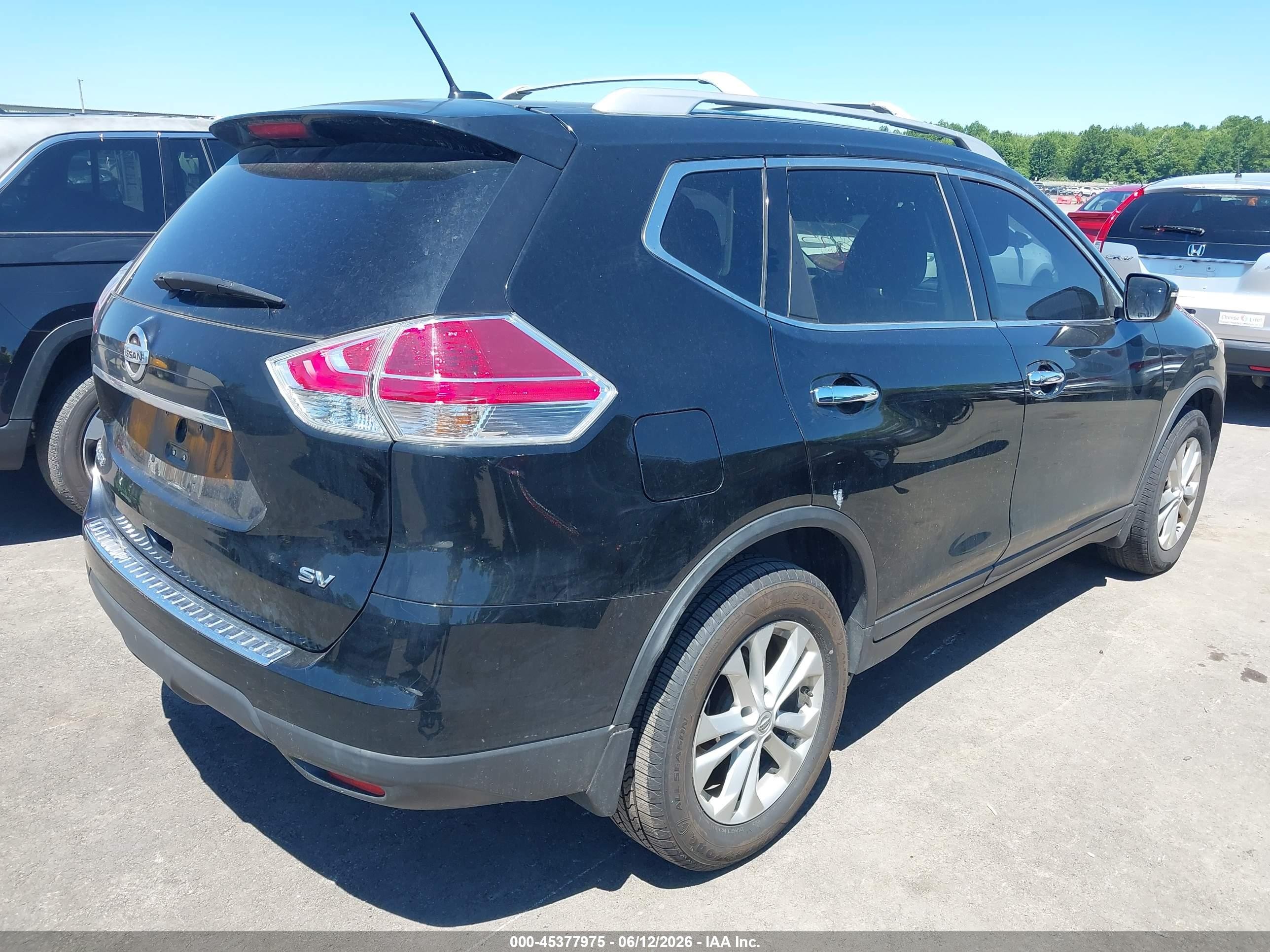 2015 Nissan Rogue Sv Black vin: KNMAT2MT8FP582120