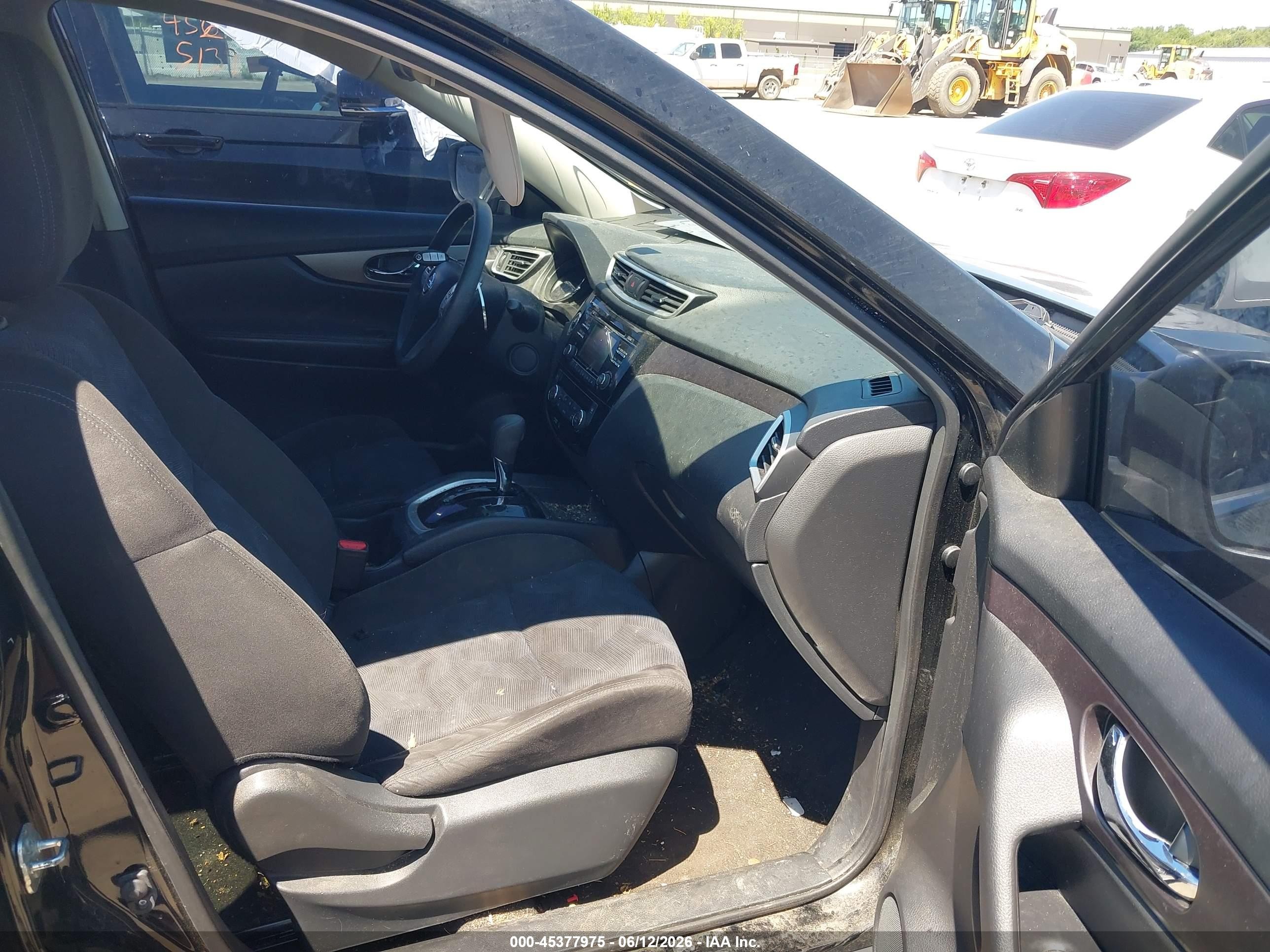 2015 Nissan Rogue Sv Black vin: KNMAT2MT8FP582120