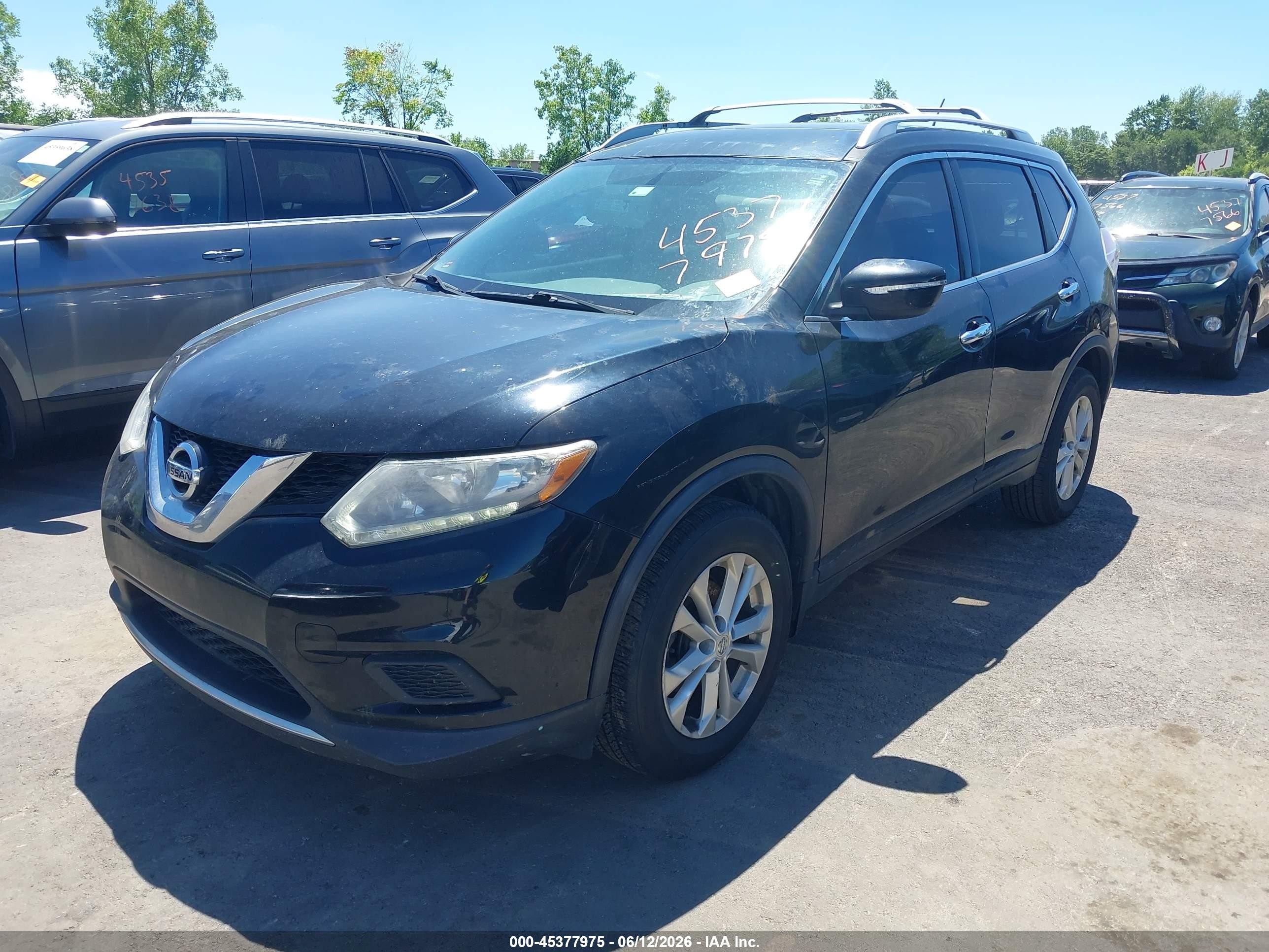 2015 Nissan Rogue Sv Black vin: KNMAT2MT8FP582120