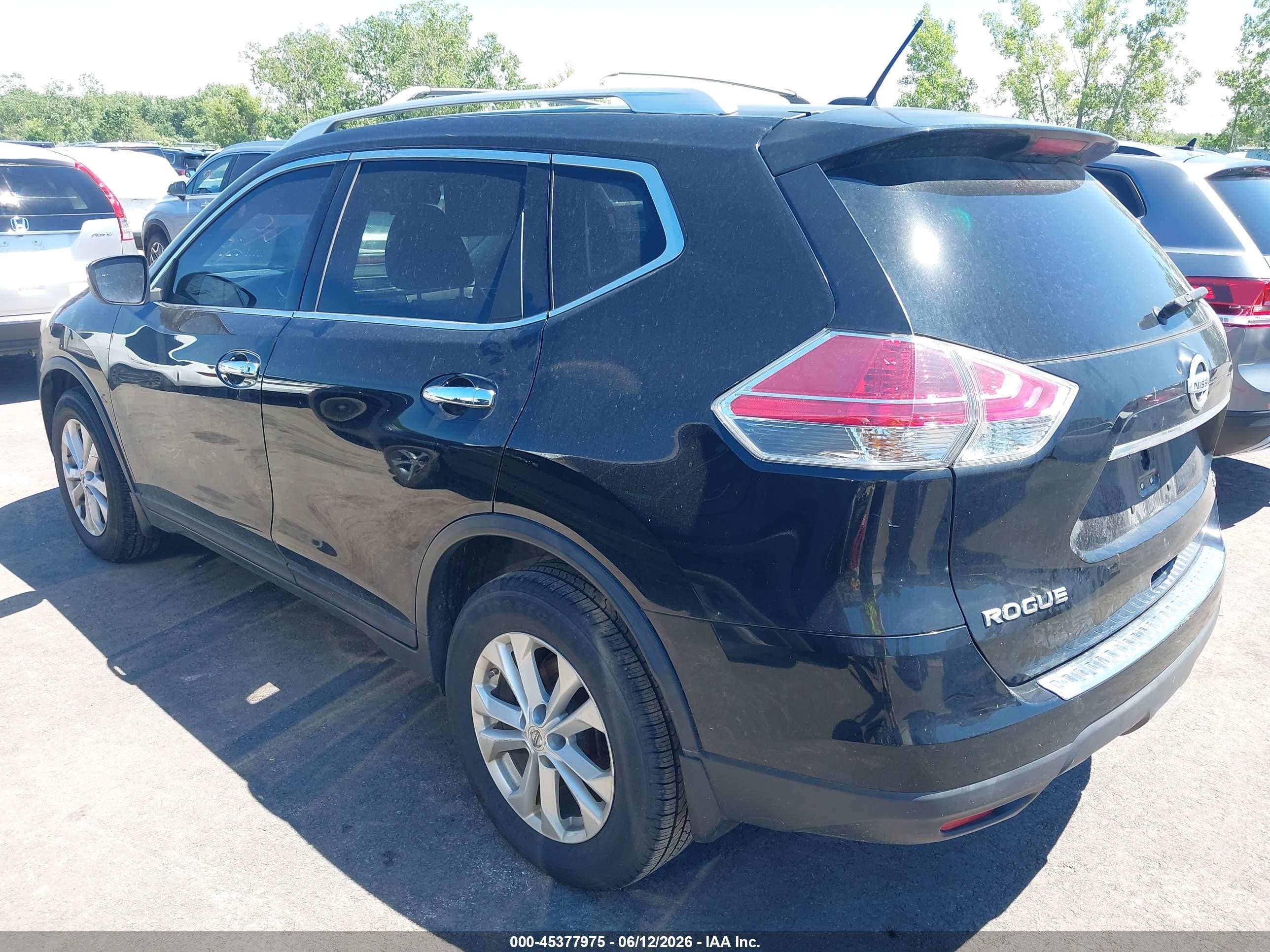 2015 Nissan Rogue Sv Black vin: KNMAT2MT8FP582120