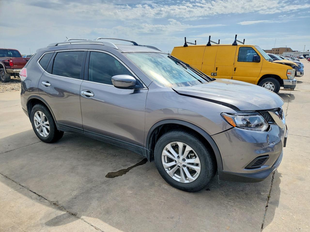 2016 Nissan Rogue Sv Серый vin: KNMAT2MT8GP627476