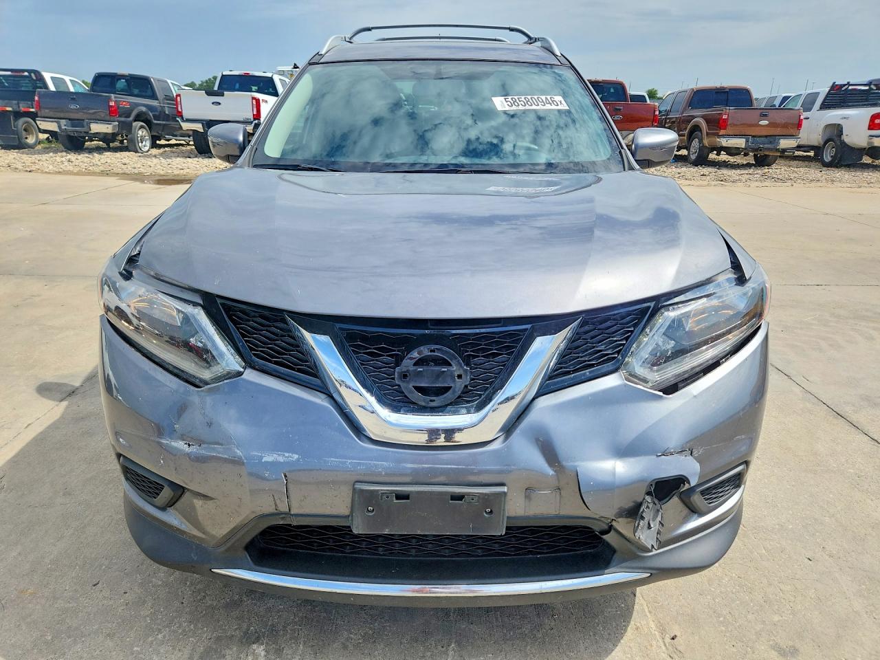 2016 Nissan Rogue Sv Серый vin: KNMAT2MT8GP627476