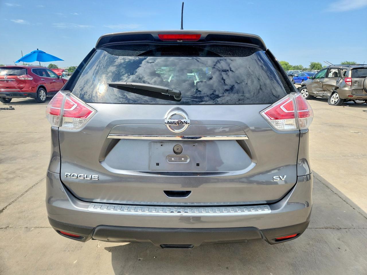 2016 Nissan Rogue Sv Серый vin: KNMAT2MT8GP627476