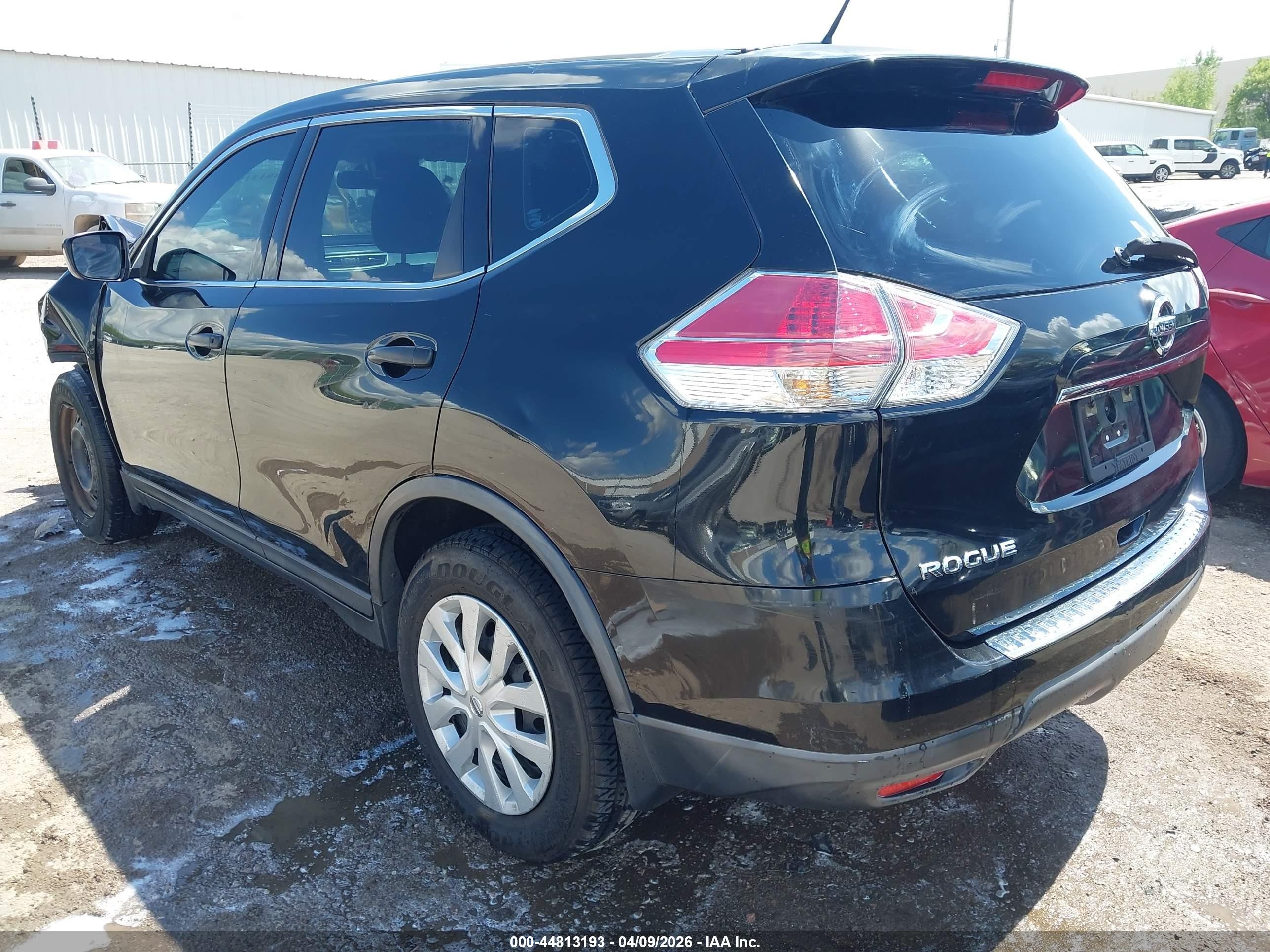 2016 Nissan Rogue S Black vin: KNMAT2MT8GP631494