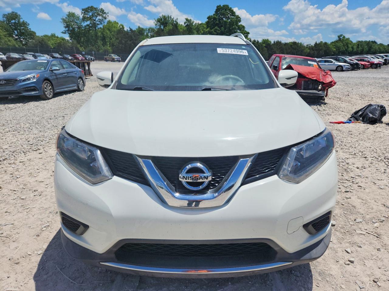 2016 Nissan Rogue S White vin: KNMAT2MT8GP708610