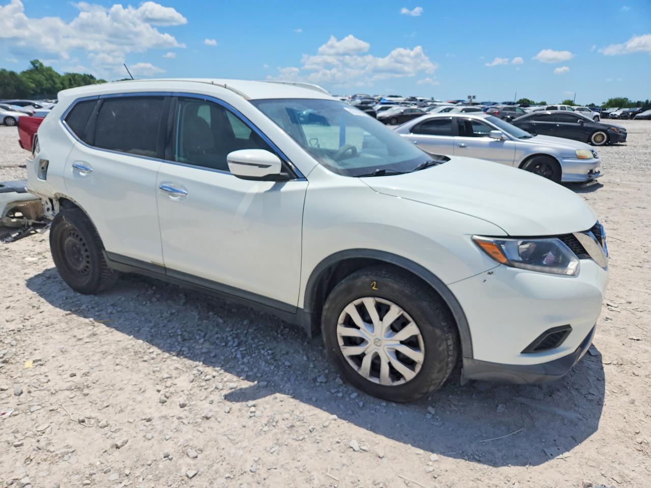 2016 Nissan Rogue S White vin: KNMAT2MT8GP708610