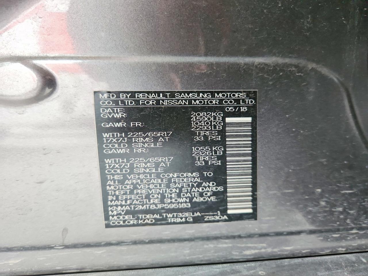 2018 Nissan Rogue Sv Silver vin: KNMAT2MT8JP595183