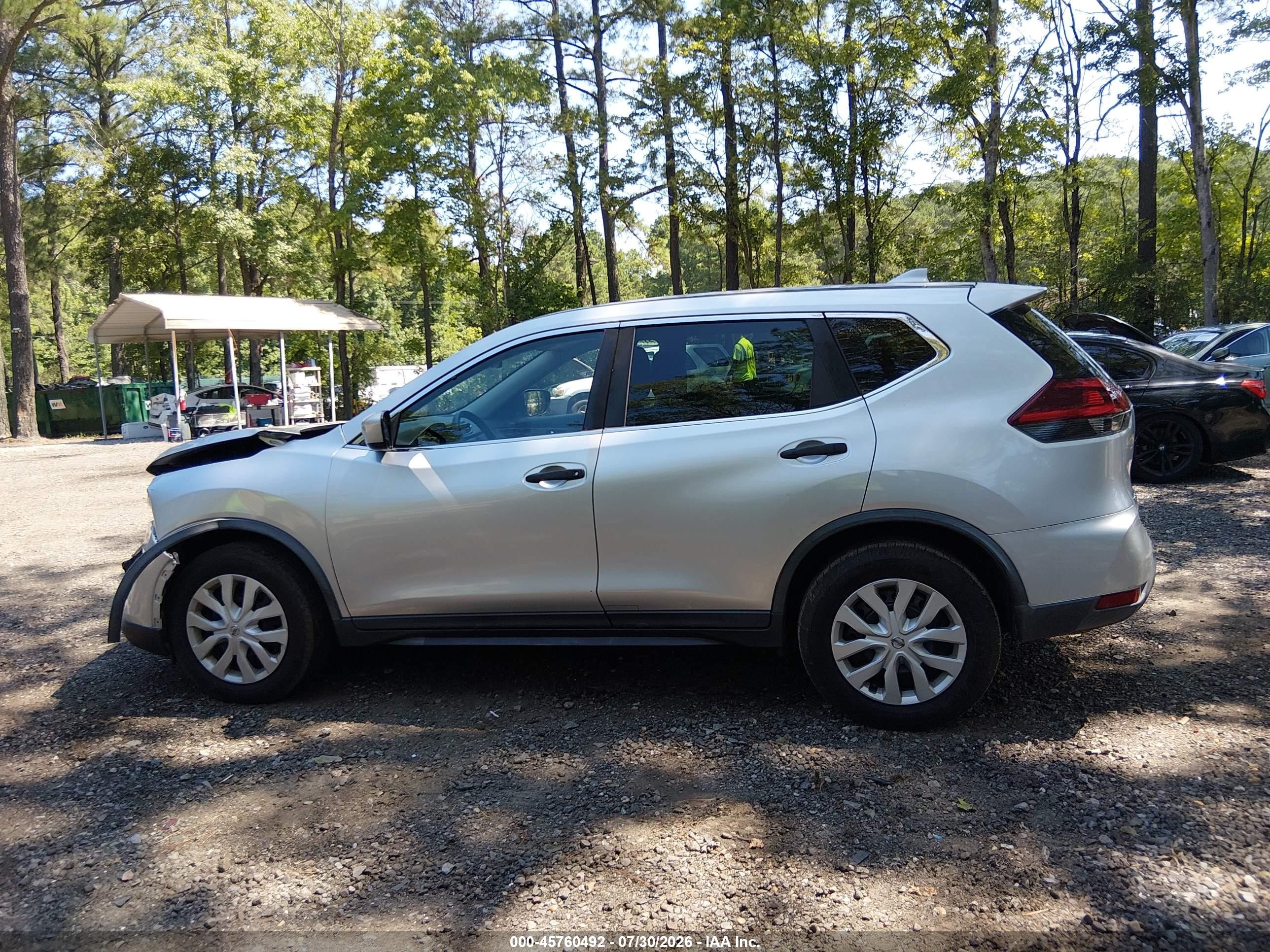 2018 Nissan Rogue S Silver vin: KNMAT2MT8JP617652