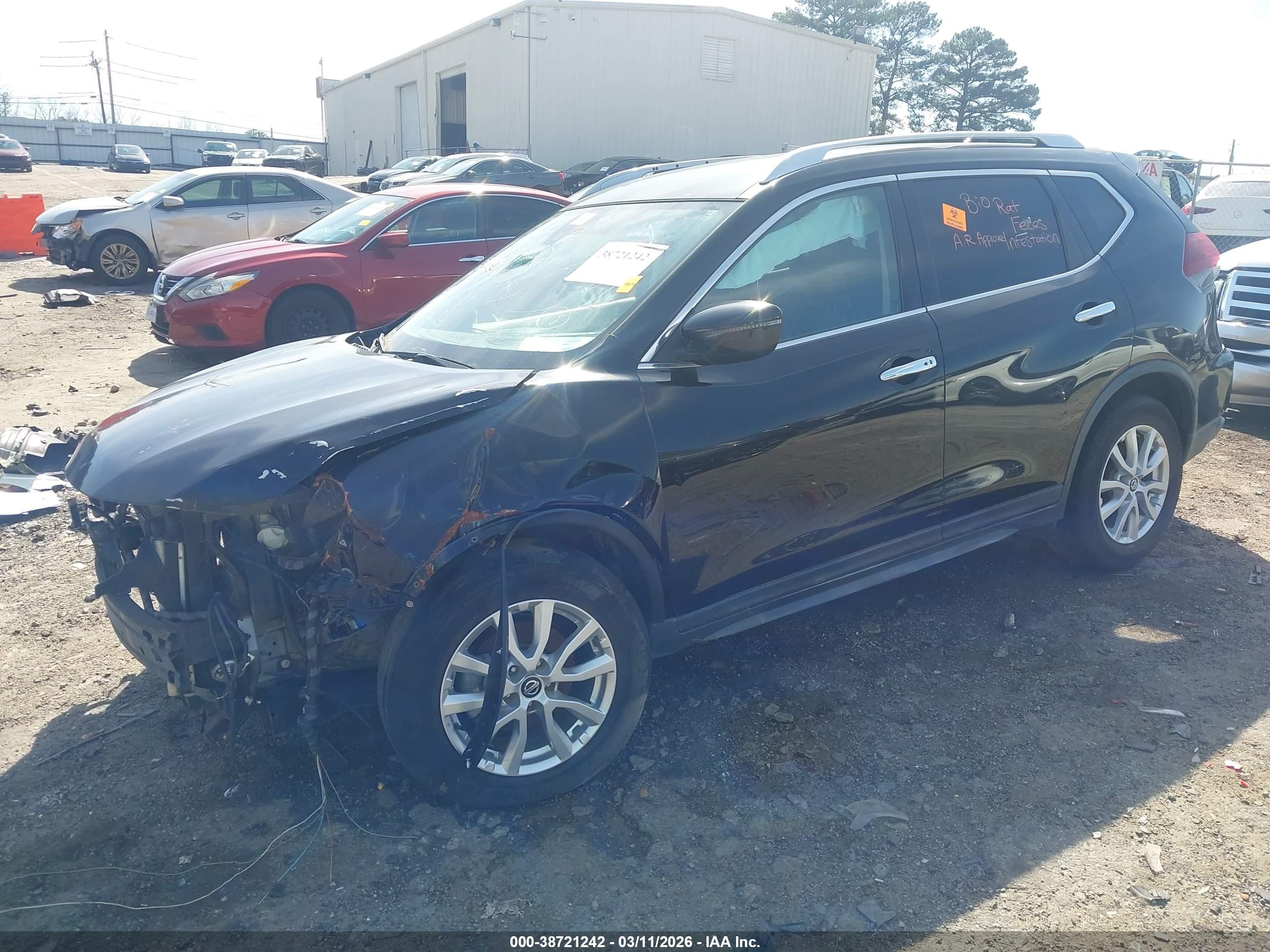 2019 Nissan Rogue Sv Black vin: KNMAT2MT8KP515303