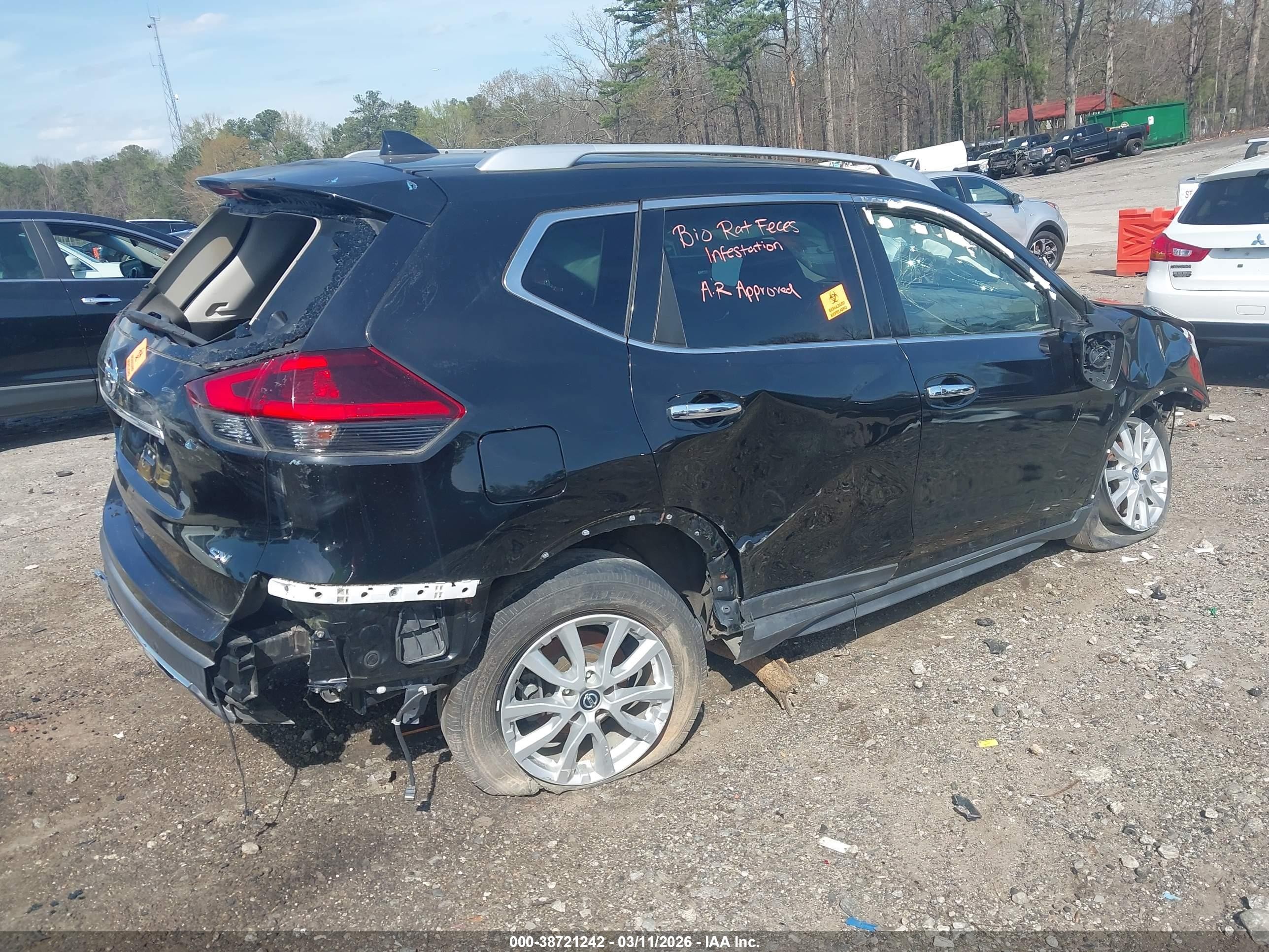 2019 Nissan Rogue Sv Black vin: KNMAT2MT8KP515303