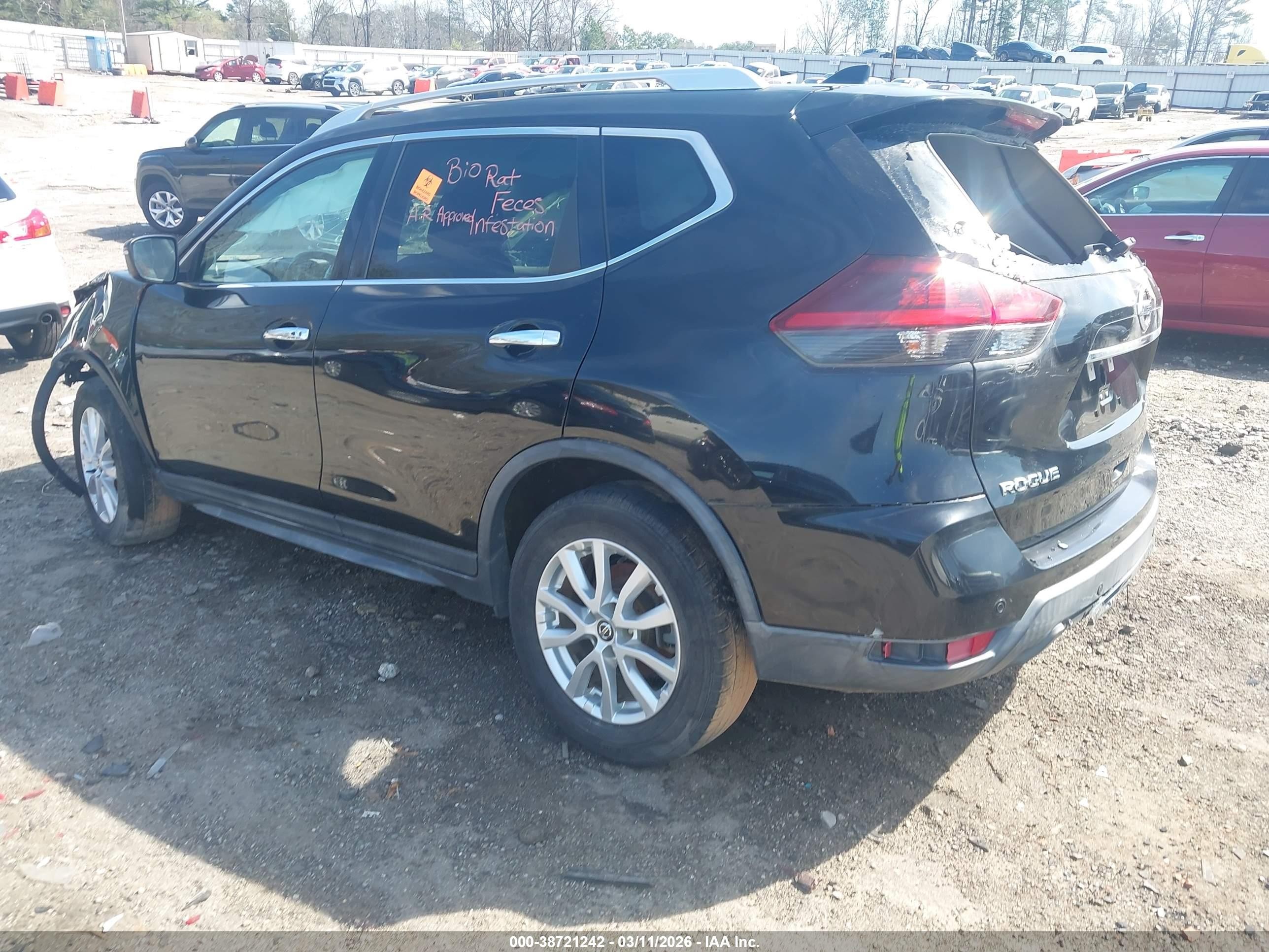 2019 Nissan Rogue Sv Black vin: KNMAT2MT8KP515303