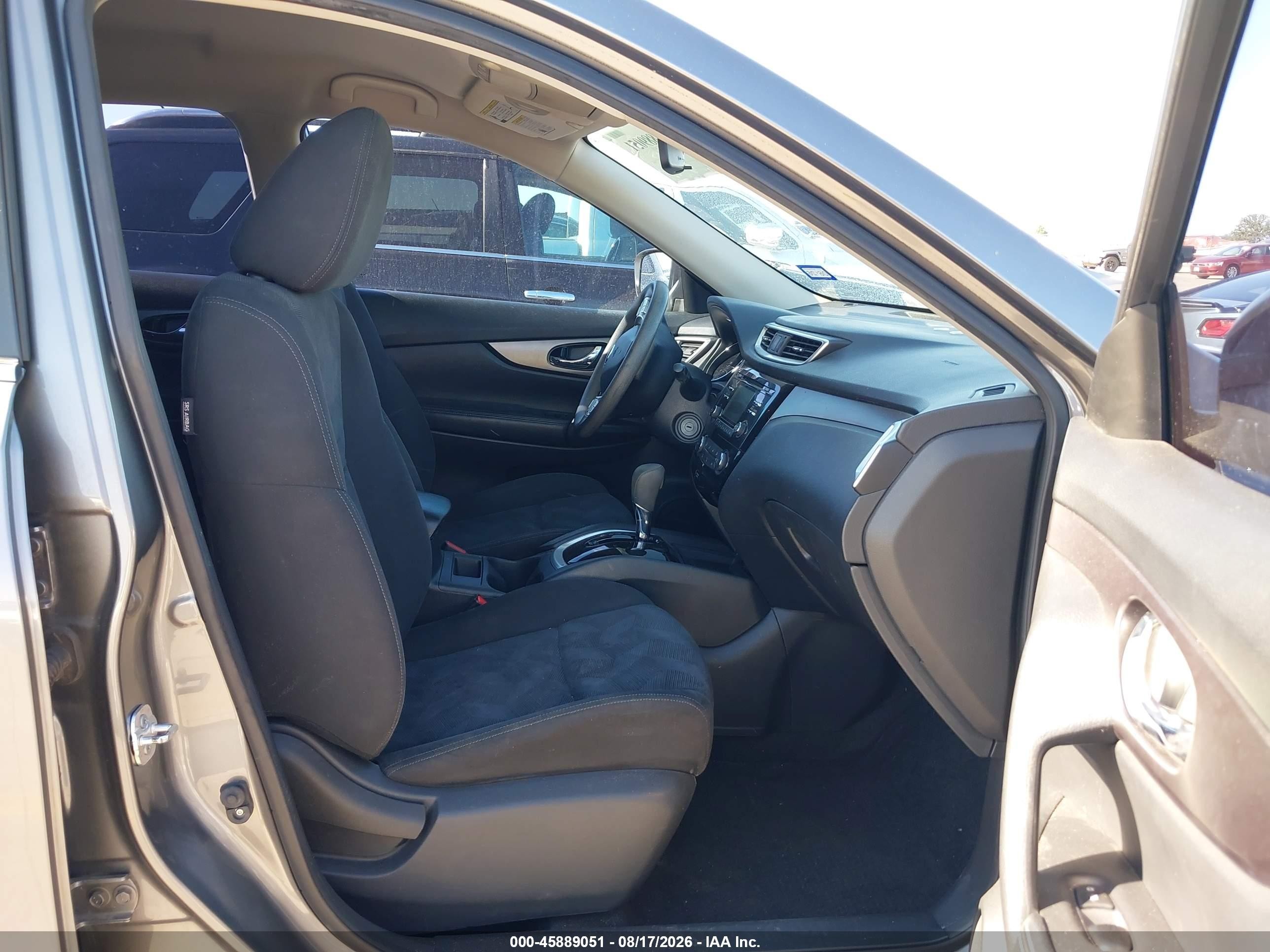 2015 Nissan Rogue S/sl/sv Gray vin: KNMAT2MT9FP509337