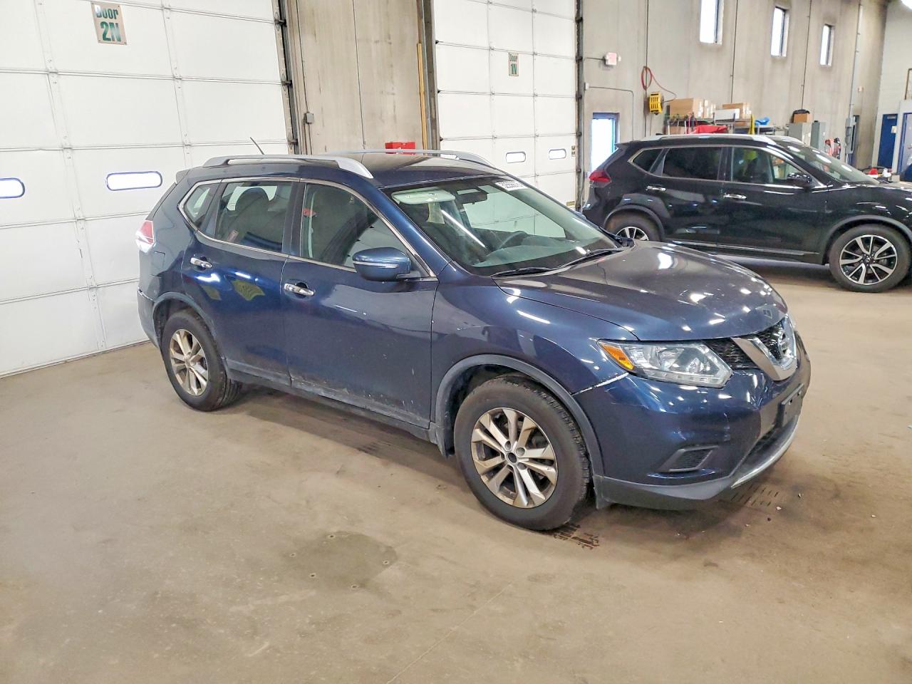 2015 Nissan Rogue S Blue vin: KNMAT2MT9FP513937