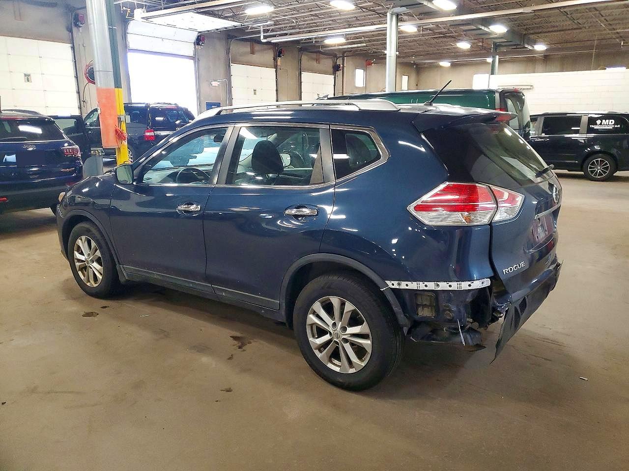 2015 Nissan Rogue S Blue vin: KNMAT2MT9FP513937