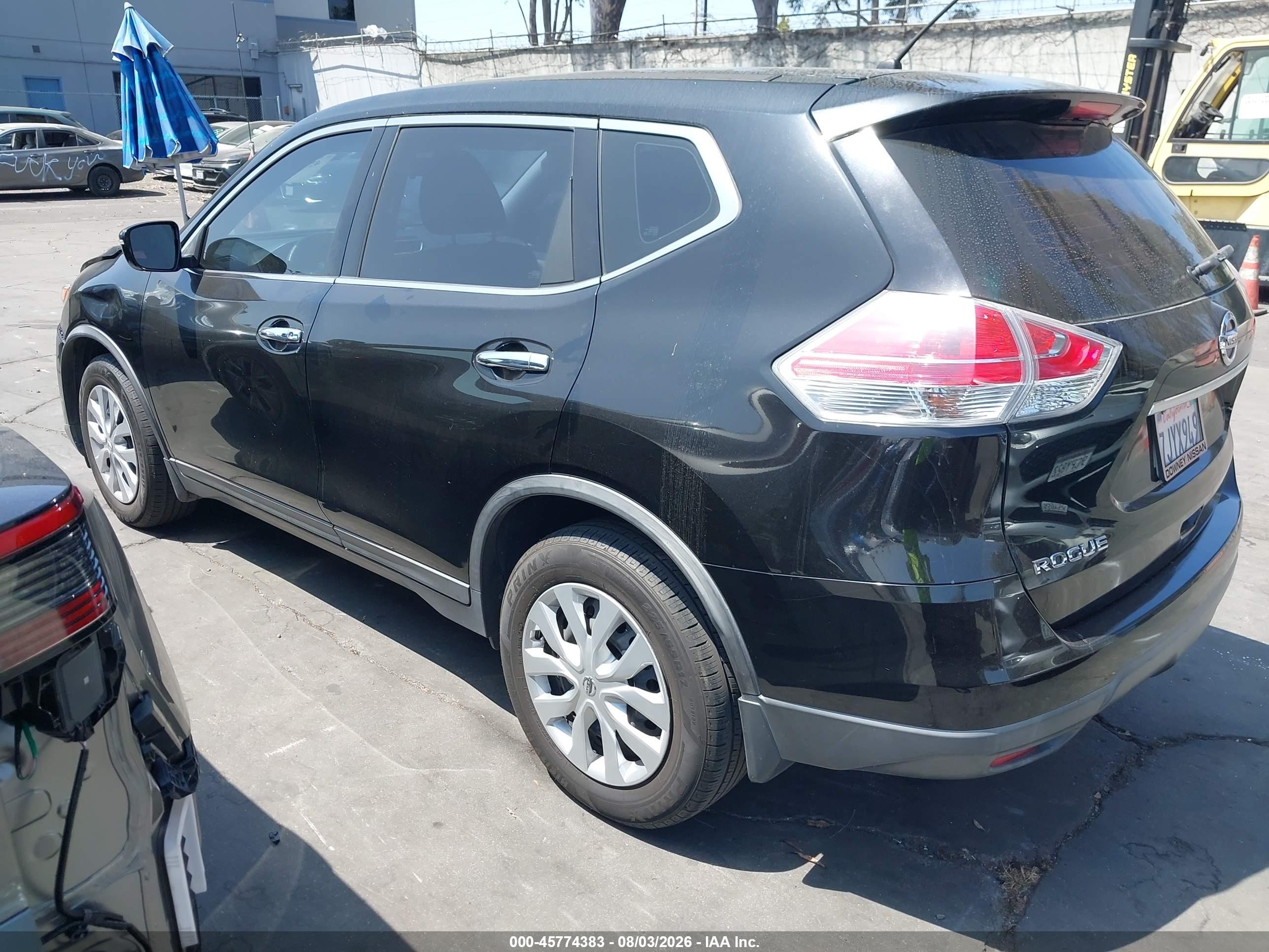 2015 Nissan Rogue S/sl/sv Black vin: KNMAT2MT9FP514313