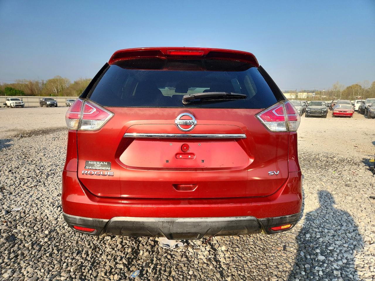 2015 Nissan Rogue Sv Maroon vin: KNMAT2MT9FP516241