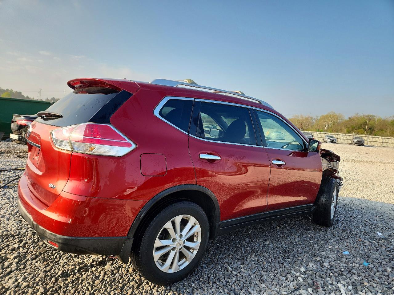 2015 Nissan Rogue Sv Maroon vin: KNMAT2MT9FP516241