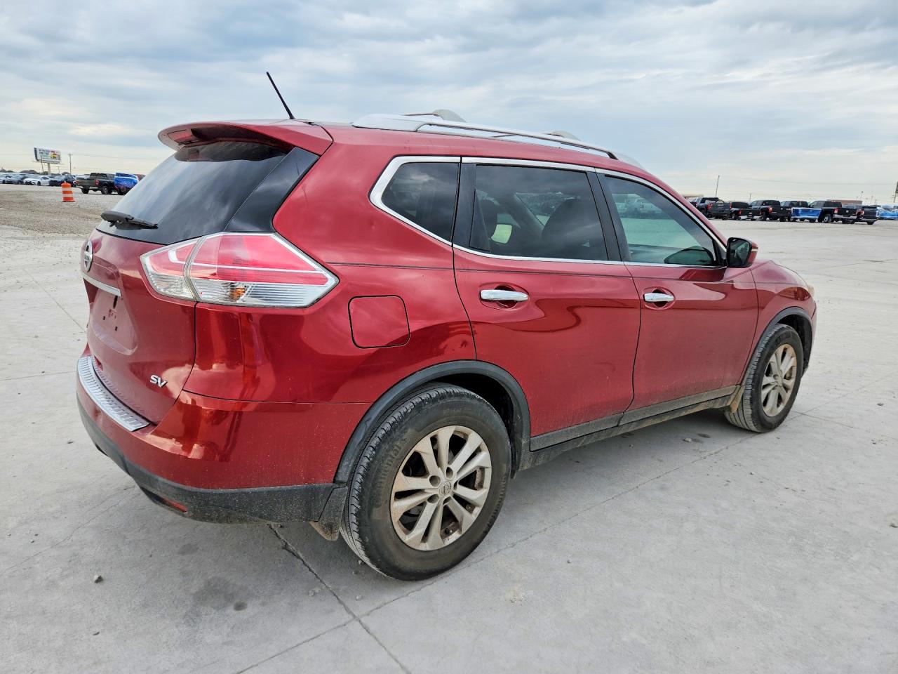 2015 Nissan Rogue Sv Red vin: KNMAT2MT9FP517860