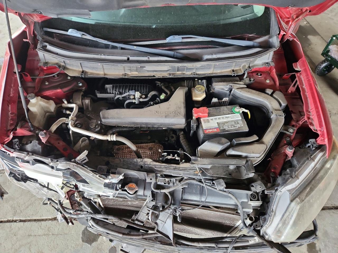 2015 Nissan Rogue S Red vin: KNMAT2MT9FP543276