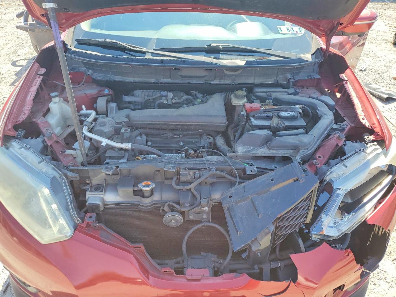 2015 Nissan Rogue Sv Red vin: KNMAT2MT9FP547473