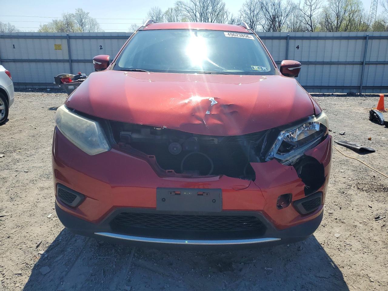 2015 Nissan Rogue Sv Red vin: KNMAT2MT9FP547473
