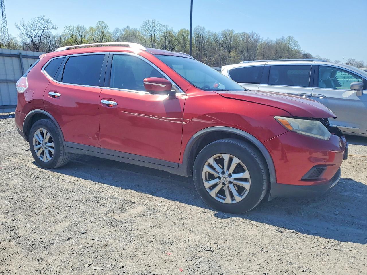 2015 Nissan Rogue Sv Red vin: KNMAT2MT9FP547473