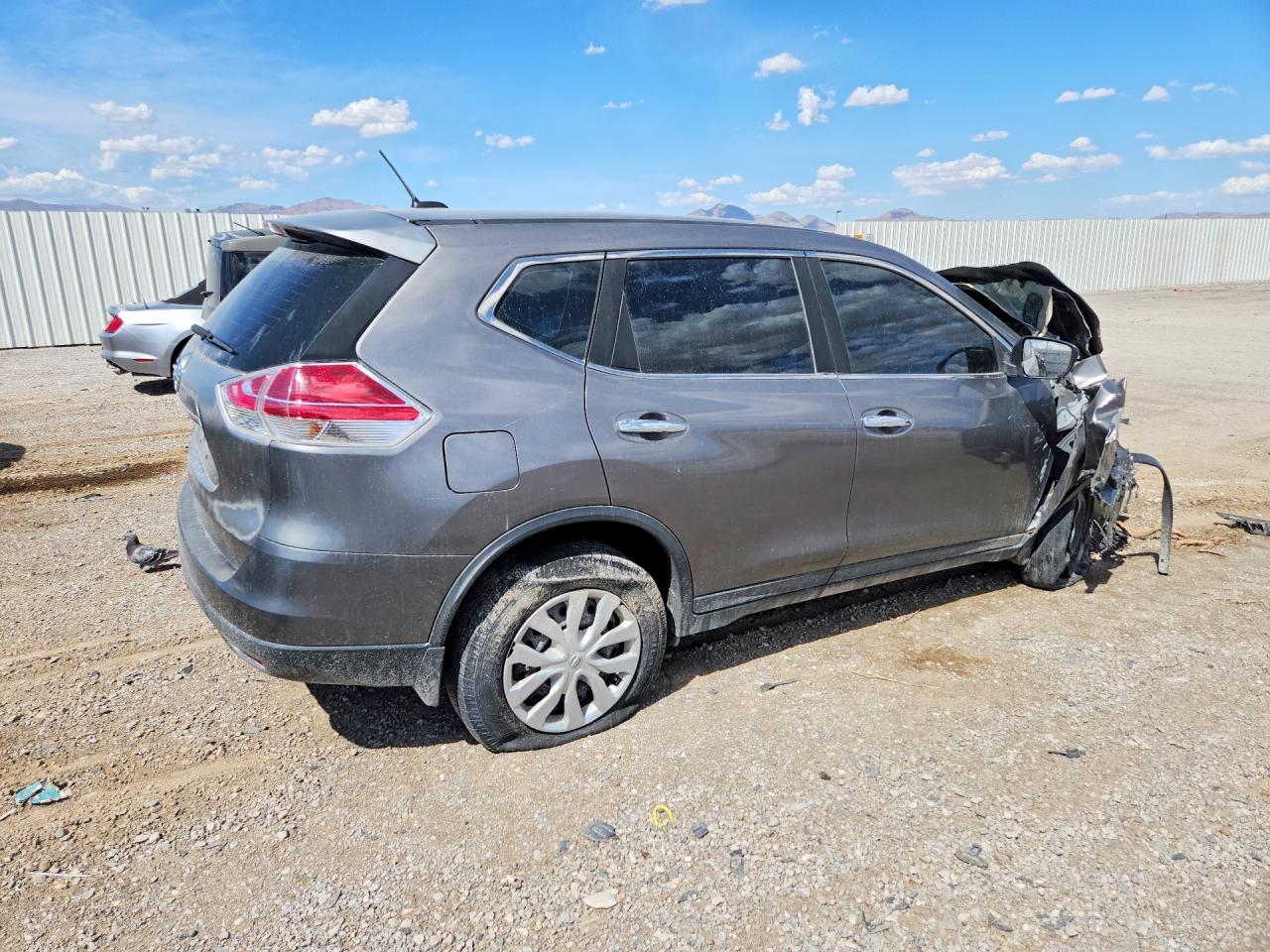 2015 Nissan Rogue S Gray vin: KNMAT2MT9FP557842