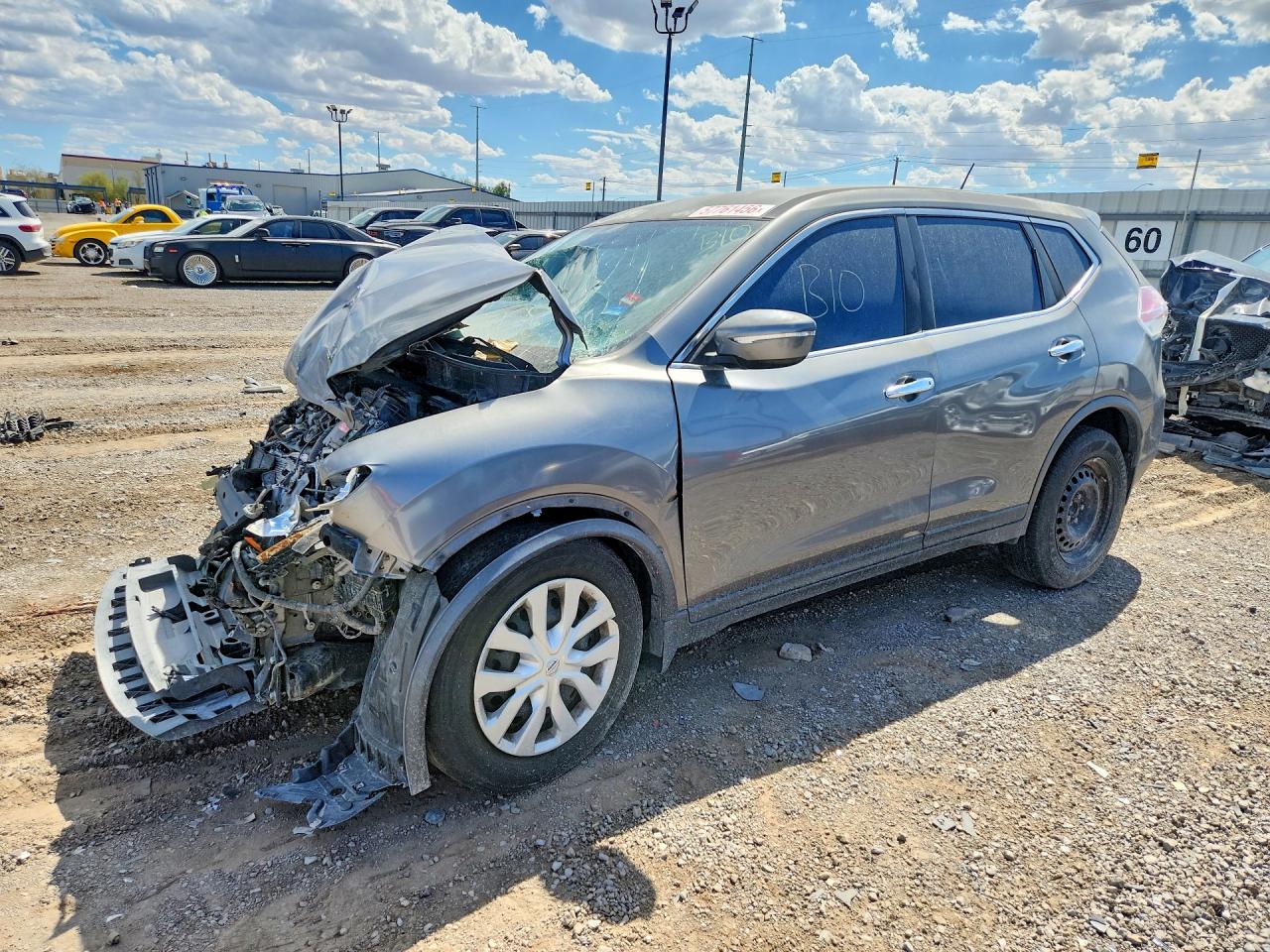 2015 Nissan Rogue S Gray vin: KNMAT2MT9FP557842