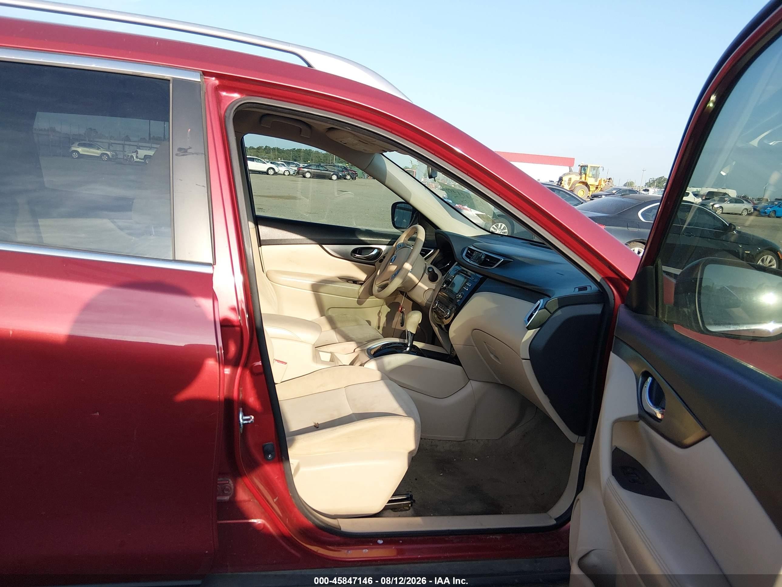 2015 Nissan Rogue Sv Maroon vin: KNMAT2MT9FP562541