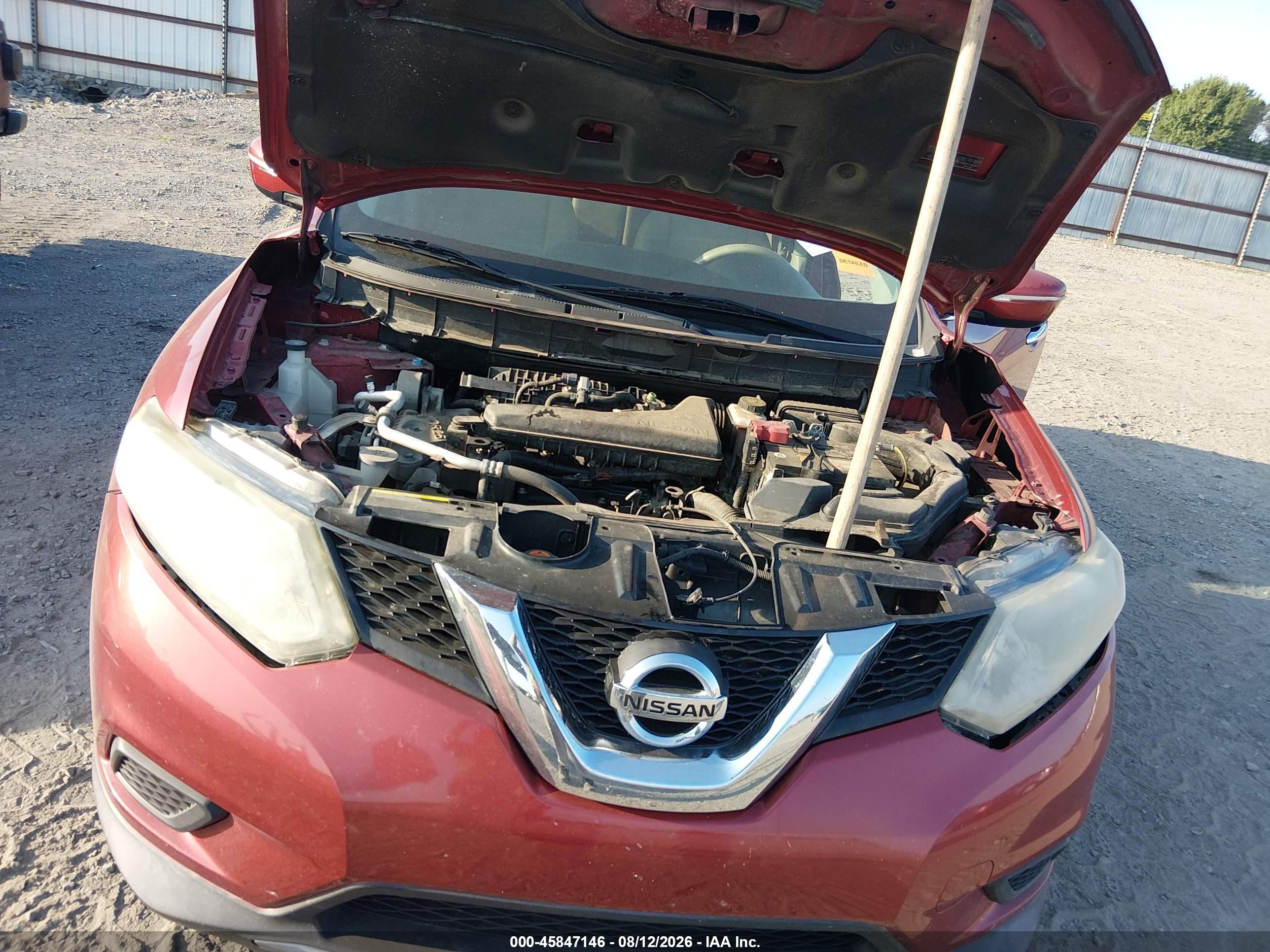 2015 Nissan Rogue Sv Maroon vin: KNMAT2MT9FP562541