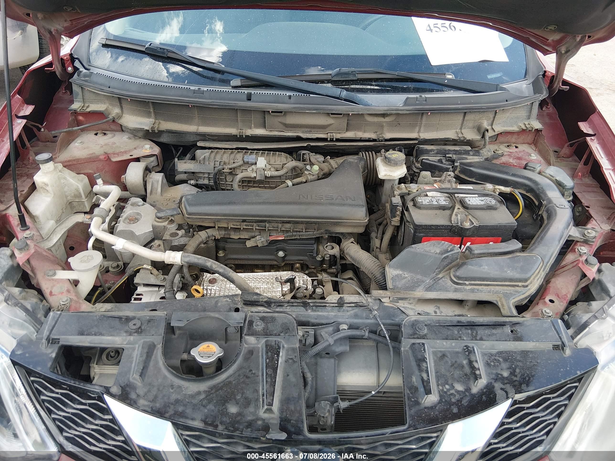 2015 Nissan Rogue S Red vin: KNMAT2MT9FP574138