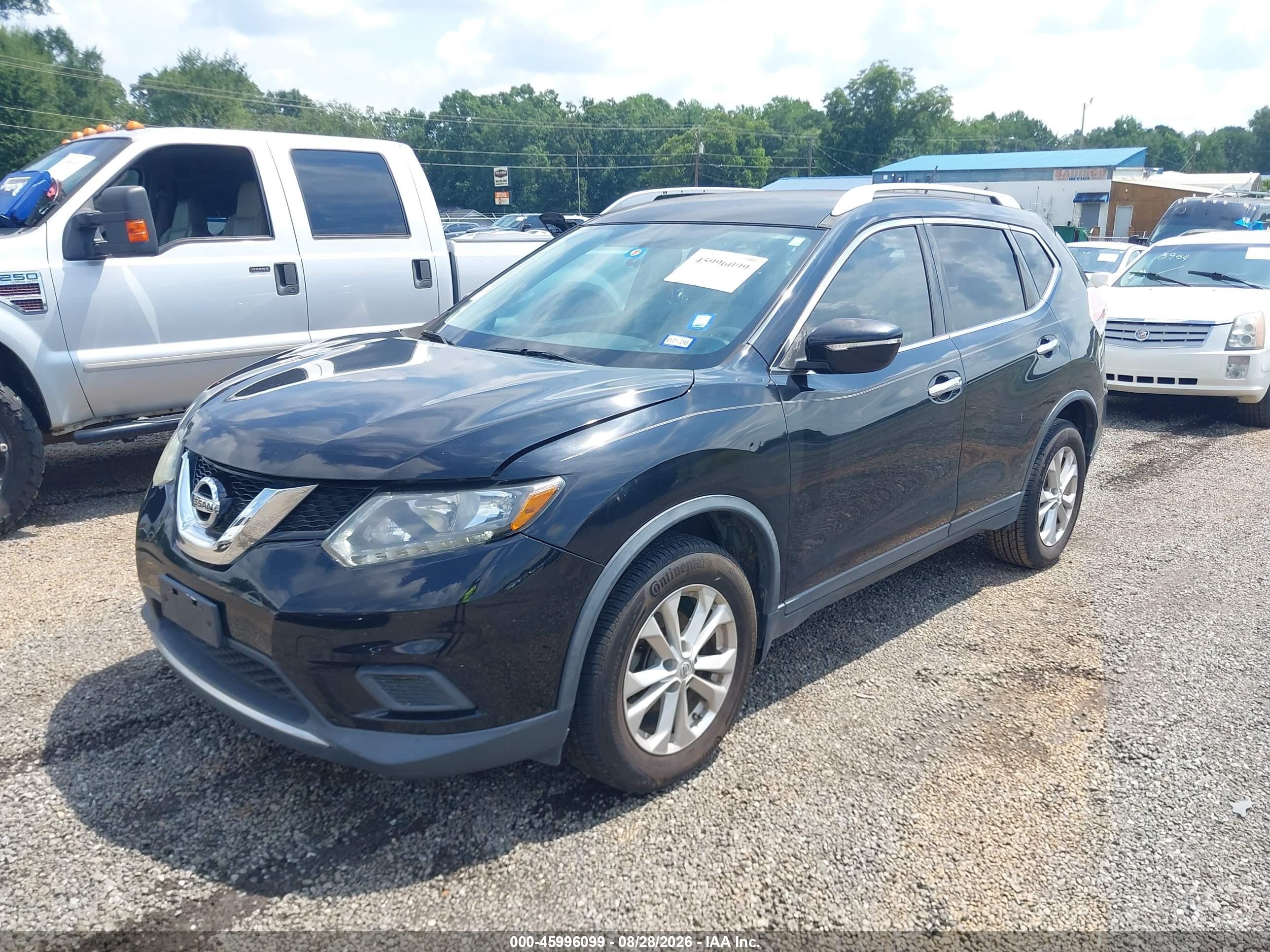 2015 Nissan Rogue Sv Black vin: KNMAT2MT9FP576276