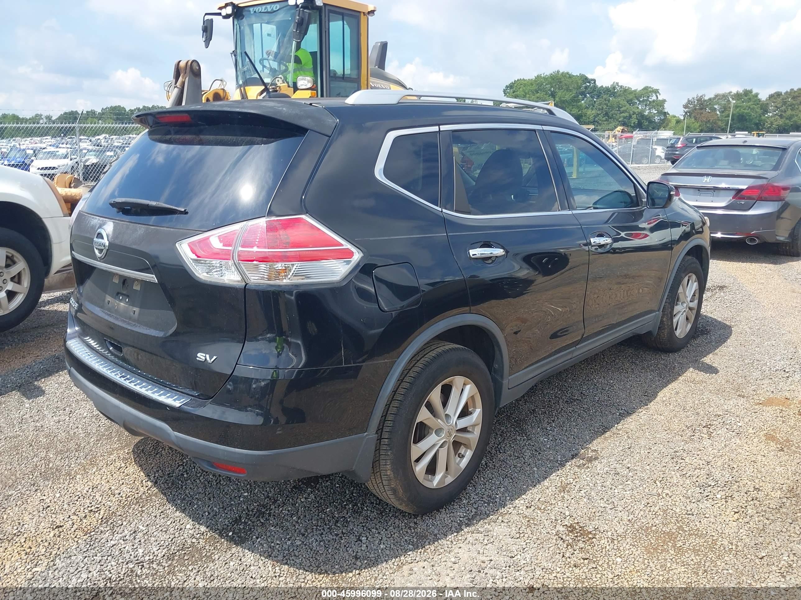 2015 Nissan Rogue Sv Black vin: KNMAT2MT9FP576276