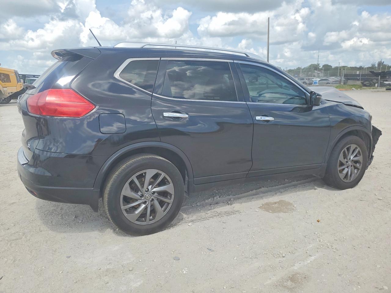 2016 Nissan Rogue Sl Black vin: KNMAT2MT9GP701553