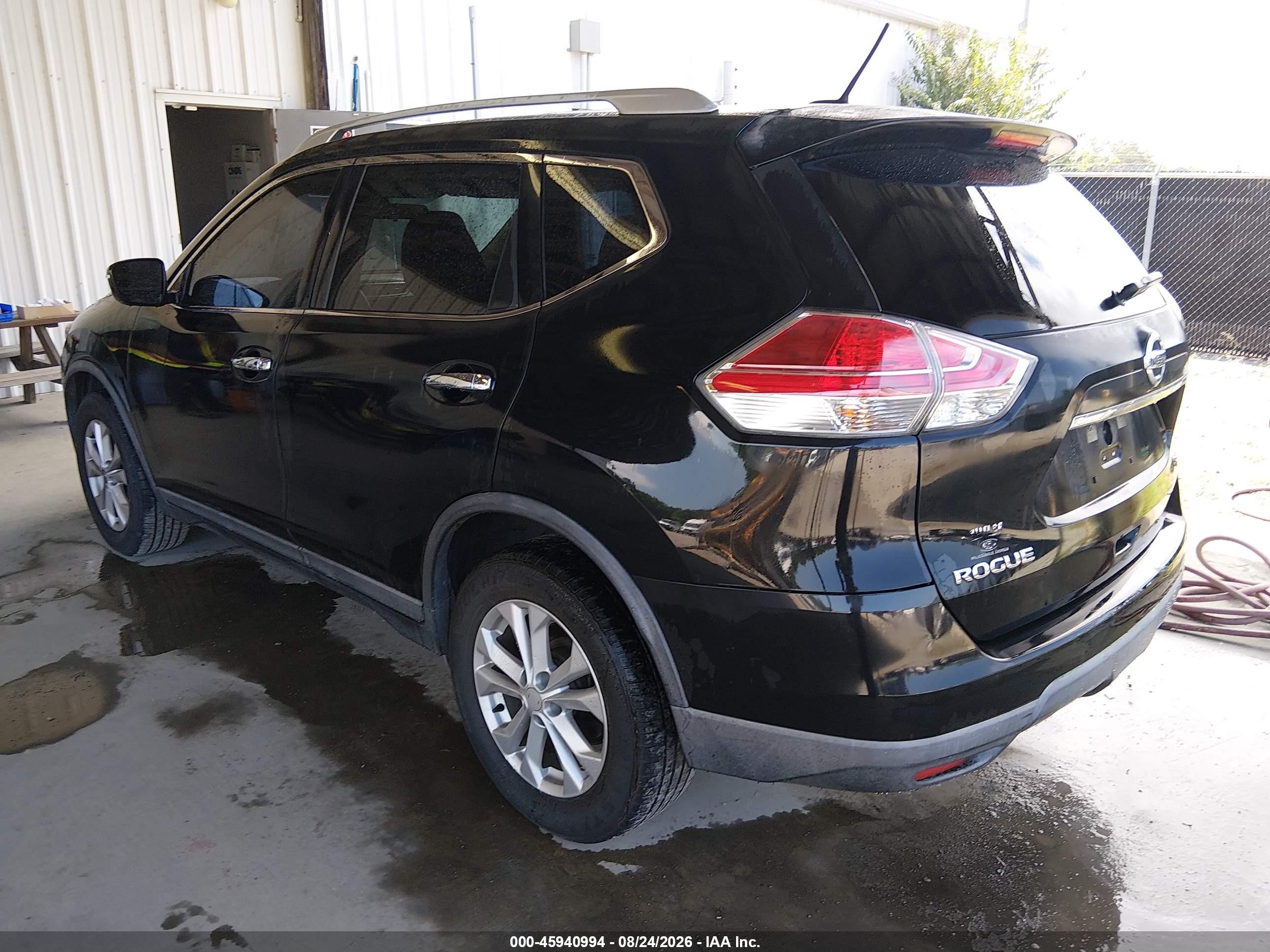 2016 Nissan Rogue Sv Черный vin: KNMAT2MT9GP717638