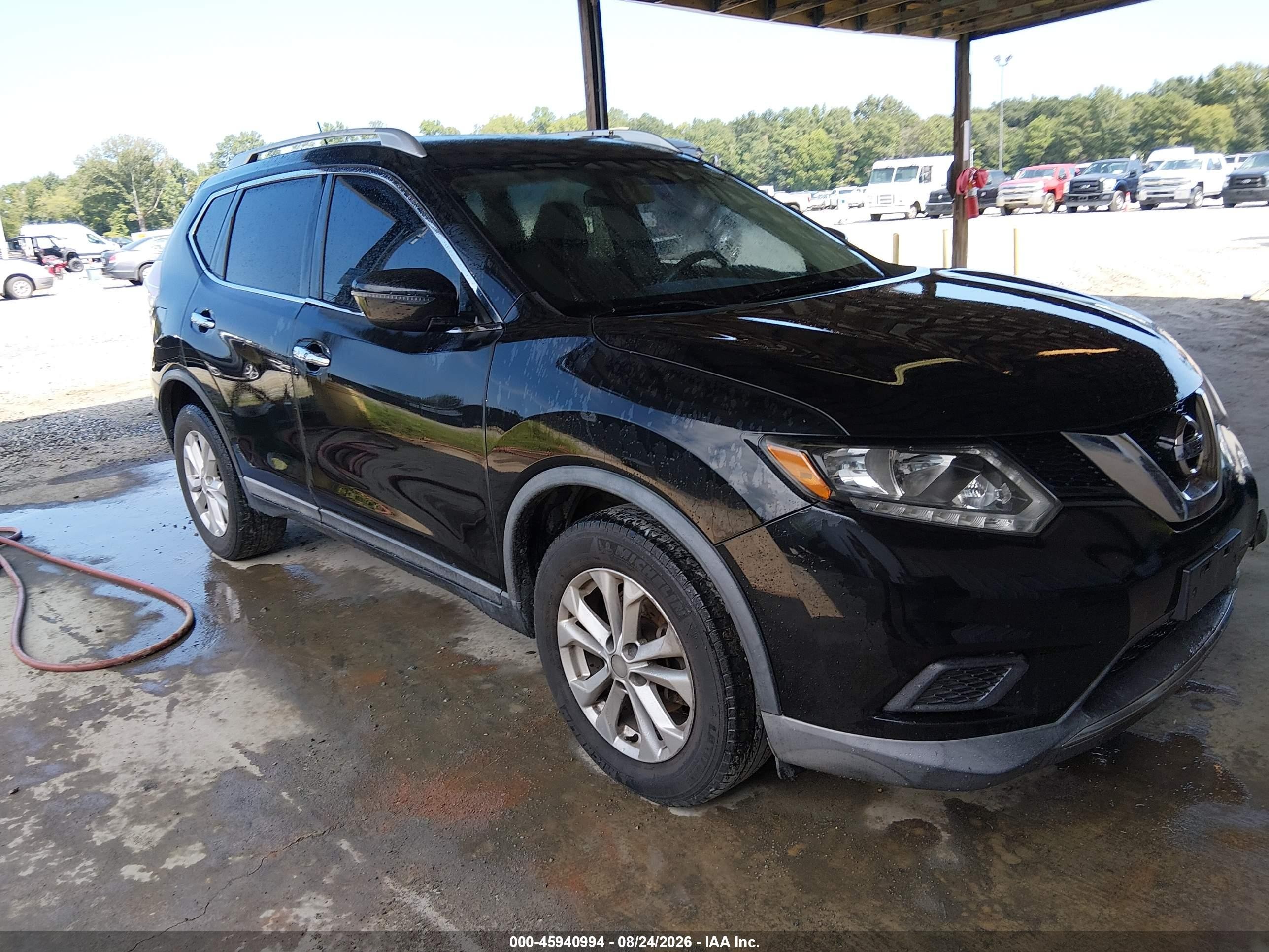 2016 Nissan Rogue Sv Black vin: KNMAT2MT9GP717638