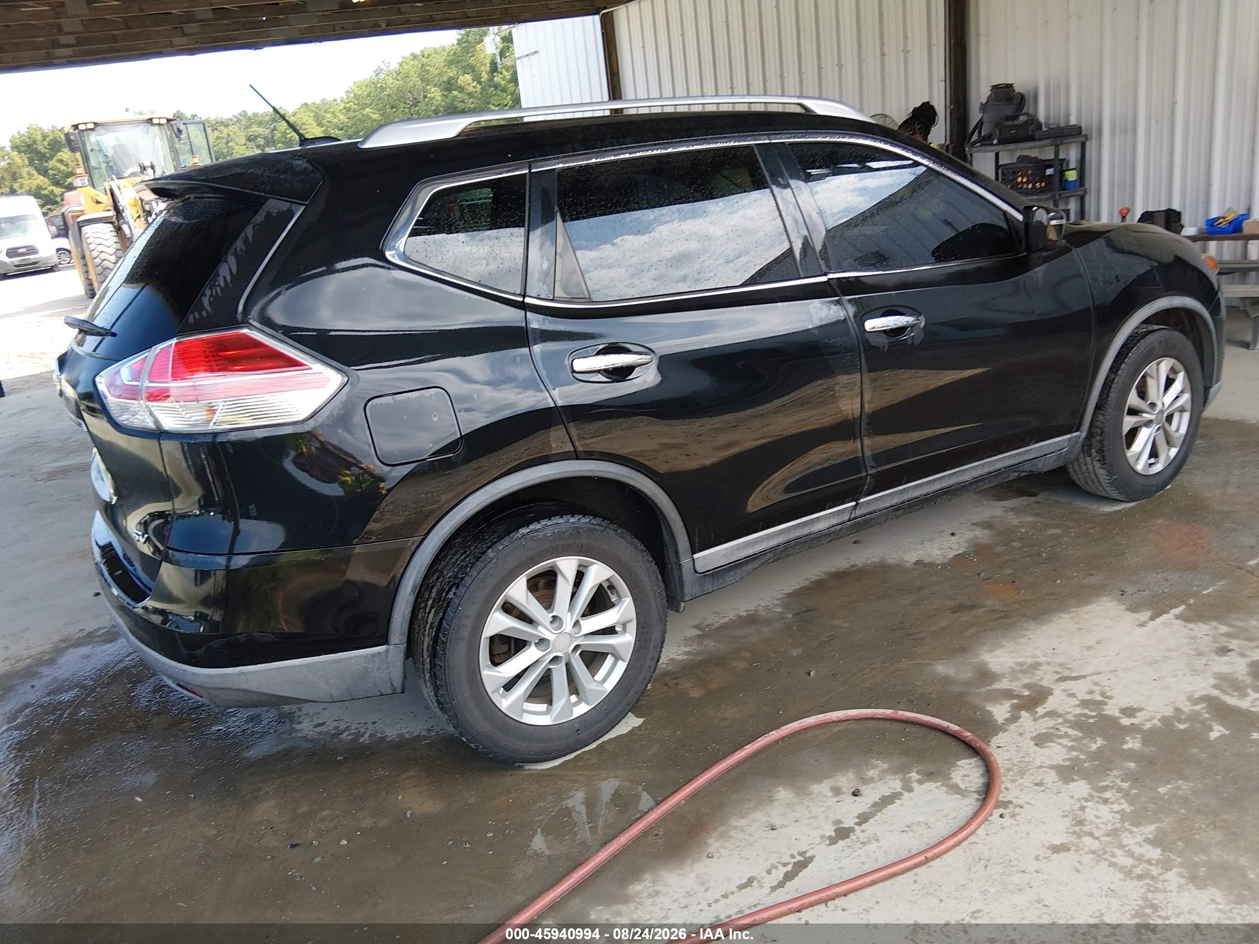 2016 Nissan Rogue Sv Черный vin: KNMAT2MT9GP717638