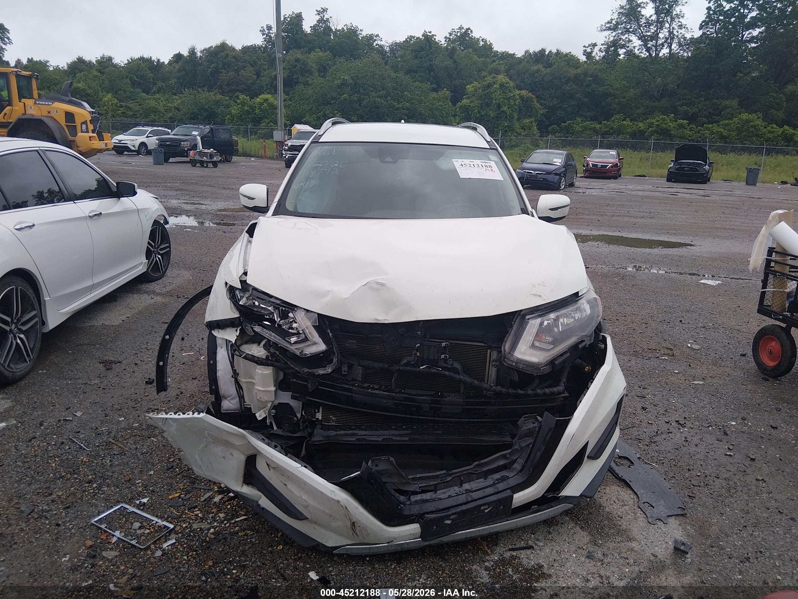 2019 Nissan Rogue Sv White vin: KNMAT2MT9KP518792