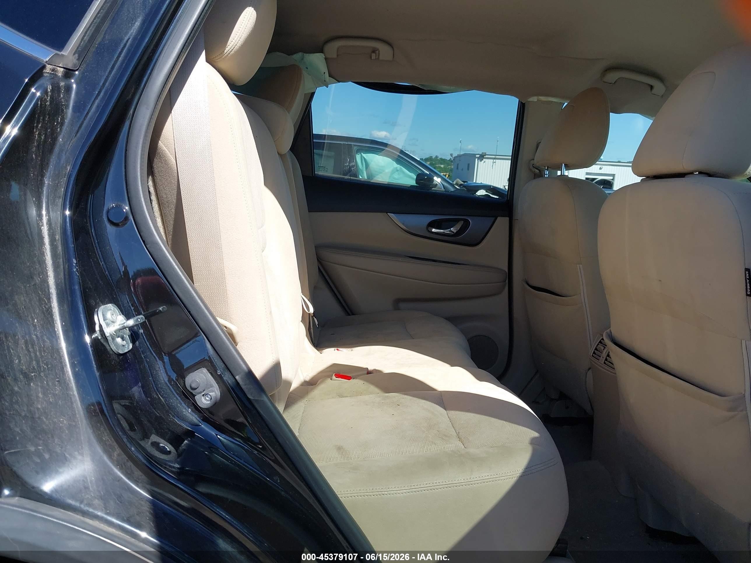 2015 Nissan Rogue Sv Черный vin: KNMAT2MTXFP500727