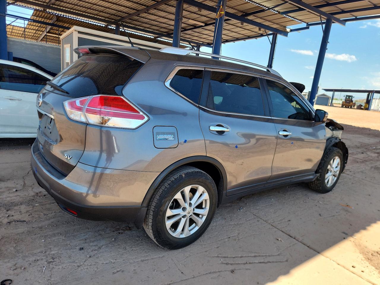 2015 Nissan Rogue Sv Gray vin: KNMAT2MTXFP503899