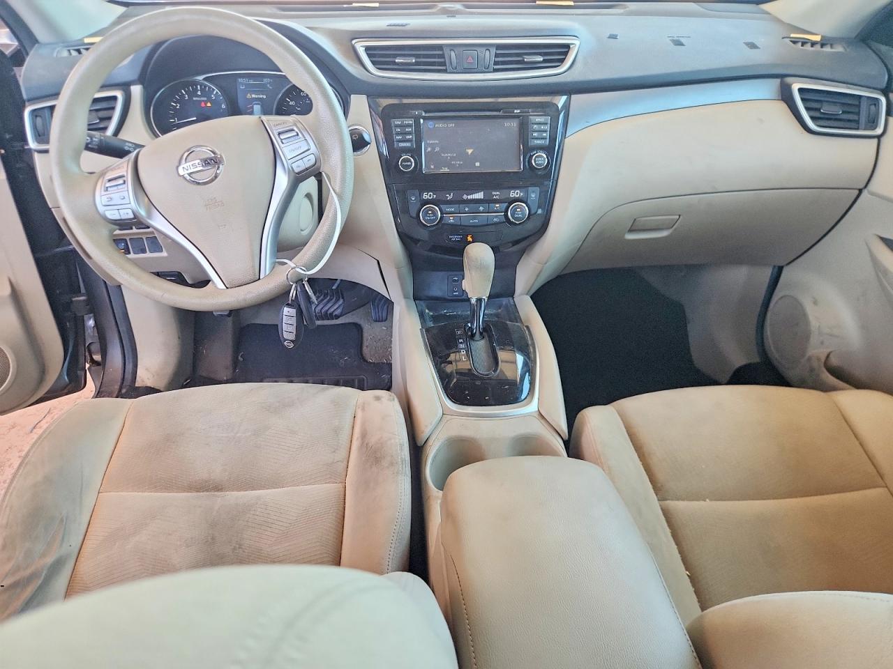 2015 Nissan Rogue Sv Gray vin: KNMAT2MTXFP503899