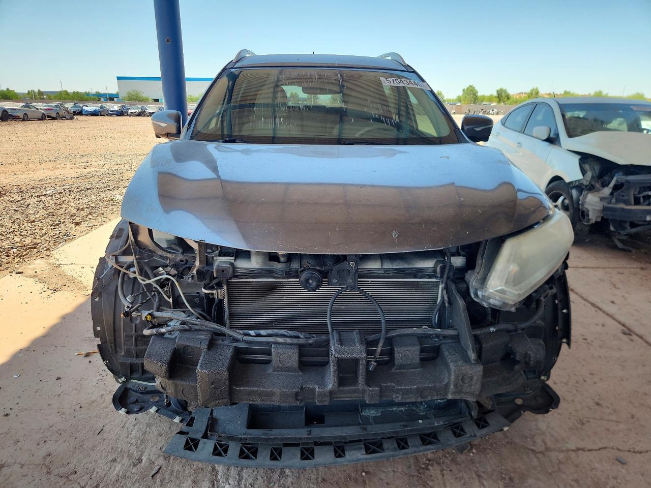 2015 Nissan Rogue Sv Gray vin: KNMAT2MTXFP503899