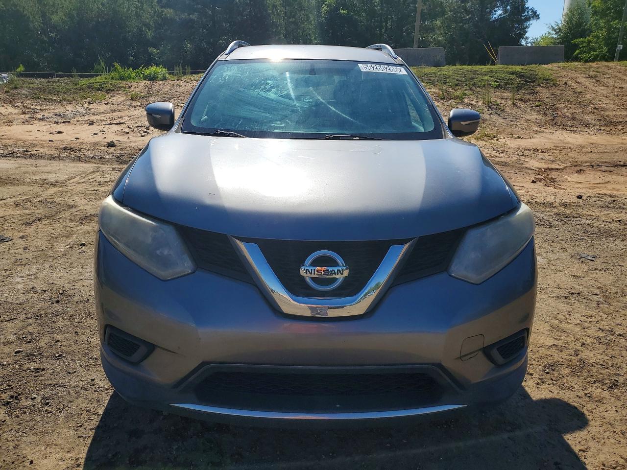 2015 Nissan Rogue Sv Серый vin: KNMAT2MTXFP507032