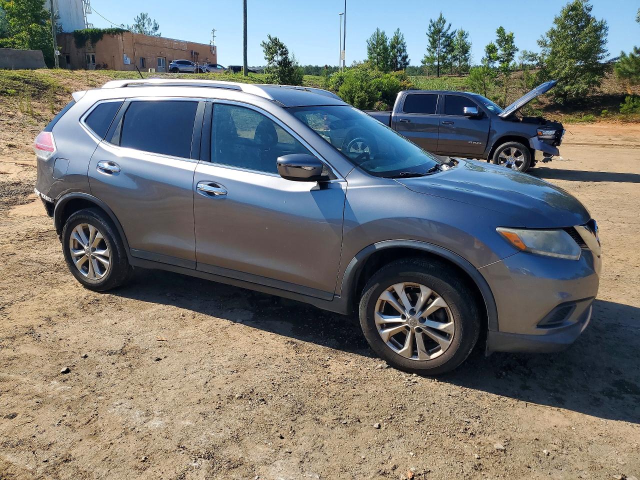 2015 Nissan Rogue Sv Серый vin: KNMAT2MTXFP507032