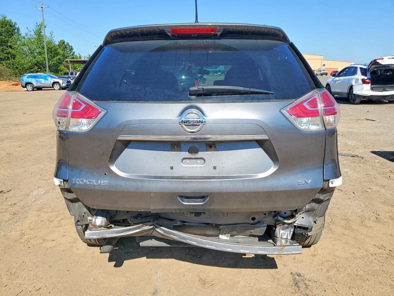 2015 Nissan Rogue Sv Серый vin: KNMAT2MTXFP507032