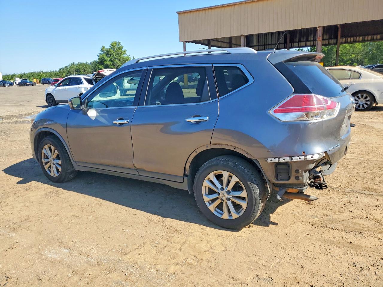 2015 Nissan Rogue Sv Серый vin: KNMAT2MTXFP507032
