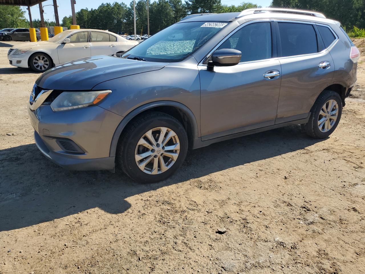 2015 Nissan Rogue Sv Серый vin: KNMAT2MTXFP507032 Damage: Left Drip Rail, Dent(S) W/ Paint Dmg, 4 To 5 Inches