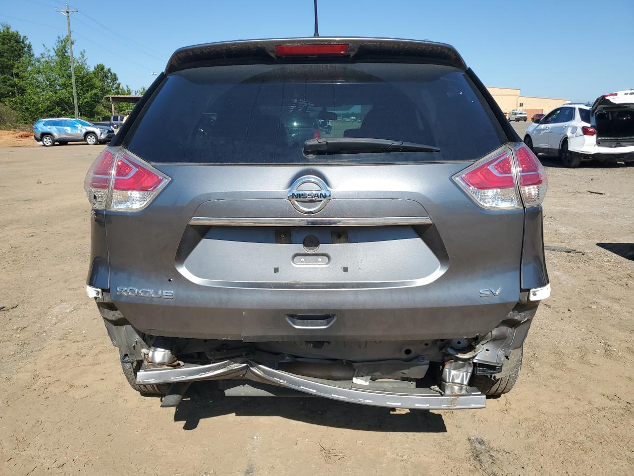 2015 Nissan Rogue Sv Серый vin: KNMAT2MTXFP507032 Damage: Rear Bumper Reinforcement, Broken, Replacement Required